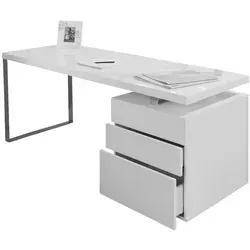 SalesFever Schreibtisch 180 x 85 cm - Weiß - Kinderschreibtisch mit großzügiger Arbeitsfläche und modernem Design, ideal für kreative Lern- und Spielmomente.