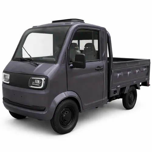Urban Hopper Pickup Twin 2-Sitzer Elektro Kabinenroller - Kompakter Elektro-Kabinenroller mit 3 kW Leistung und bis zu 70 km Reichweite. Ideal für den urbanen Einsatz, bietet Platz für bis zu zwei Personen und eine großzügige Ladefläche von 1500 x 1100 cm.