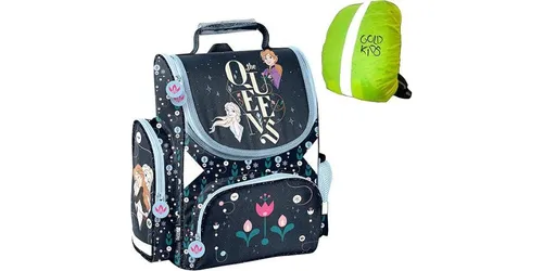 GOLDKIDS Schulranzen Disney Frozen Eiskönigin Schulrucksack (ergonomischer Ranzen, 1-tlg., Tornister Schulltasche Mädchen inkl), Regenschutz