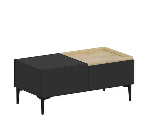DEMA Home Couchtisch Mia – Anthrazit & Eichefarben - Moderner Couchtisch Mia für dein Wohnzimmer. Vielseitig einsetzbar als Sofatisch oder Beistelltisch, überzeugt er durch stilvolles Design und pflegeleichte Oberfläche. Ideal für jeden Einrichtungsstil.