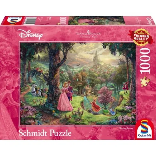 Schmidt Spiele 59474 Disney Dornröschen - 1000 Teile Puzzle, exklusives Design mit spiegelmattem Finish für stundenlangen Puzzlespaß und hohen Komfort