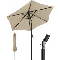 Sekey Sonnenschirm 200cm mit Kurbel & Knickfunktion - Robuster Sonnenschirm für Balkon und Garten mit UV-Schutz 50+. Die praktische Kurbel ermöglicht einfaches Öffnen und Schließen, während die knickbare Funktion optimalen Schatten bietet. Ideal für entspannte Stunden im Freien.