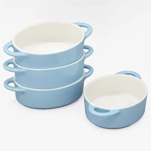 KVOTA Auflaufform 4-er Set oval 300ml MINI - Vielseitiges Keramik-Set für Aufläufe, Lasagne und mehr, perfekt für jeden Anlass. Temperaturbeständig und spülmaschinenfest für einfache Reinigung und gleichmäßige Wärmeverteilung.