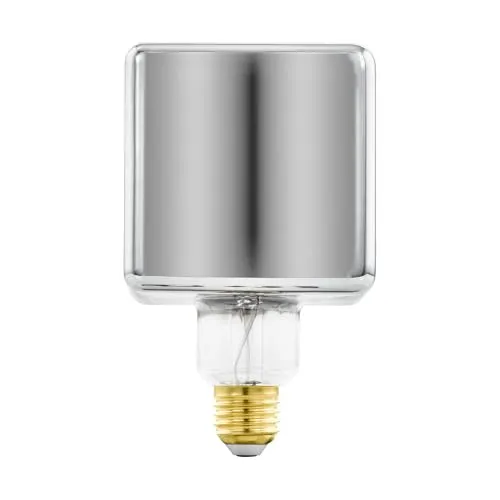 EGLO LED E27 Lampe dimmbar, Vintage Deko Spiral Glühbirne amber, 4 Watt, 180 Lumen, warmweiß, 1600 Kelvin, Deko-LED Leuchtmittel Cube, Ø 9,5 cm