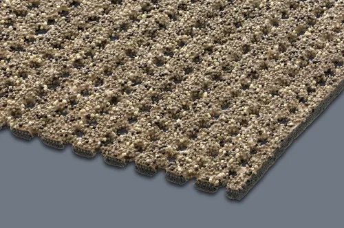Ako Antirutschmatte AKO Sicherheitsmatte Rutschfest R13 Beige 120x50cm - Die AKO Sicherheitsmatte bietet optimalen Rutschschutz in Eingangsbereichen und auf Terrassen. Mit ihrer speziellen Oberfläche bleibt sie rutschsicher, auch bei Kälte. Ideal für sichere und komfortable Nutzung im Außenbereich.