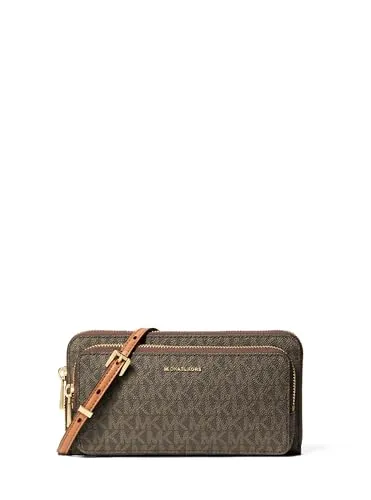 Michael Kors Jet Set Large Continental Umhängetasche - Damen in Braun - Elegante Umhängetasche aus hochwertigem Lederimitat, ideal für den täglichen Gebrauch. Stilvolles Design mit ausreichend Platz für Ihre Essentials.