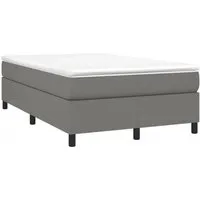 vidaXL Boxspringbett Dunkelgrau 120x190 cm mit Matratze von vidaXL