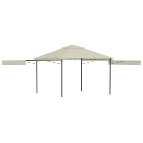 vidaXL Pavillon mit Doppelt Erweiterten Dächern - Vielseitiger Pavillon für Gartenpartys, mit robustem Stahlrahmen und doppelt ausziehbaren Dächern für optimalen Schutz vor Sonne und Regen.
