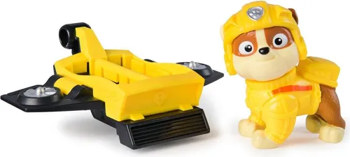 PAW Patrol , Action Pup, Hundefigur mit Mini-Rettungsflugzeug mit ausklappbaren Flügeln - sortiert, Zufallsauswahl, Fahrzeug, 3 Jahr(e), Kunststoff, Blau, Gelb