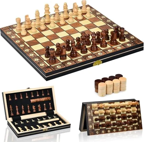 Aissom HolzSchachbrett 2 in 1