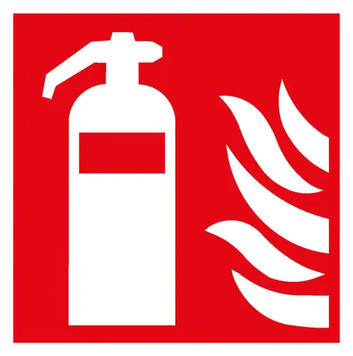 SafetyMarking Schild Folie nachleuchtend 150 x 150 mm Feuerlöscher ISO - 38.A5010
