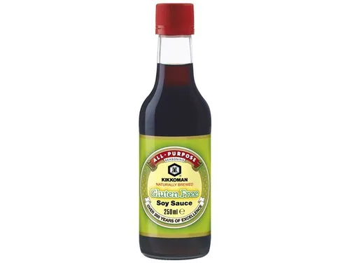 Kikkoman Glutenfreie Sojasauce, 250 ml - Glutenfreie Sojasauce, ideal für alle, die auf Gluten verzichten möchten, perfekt für asiatische Gerichte und Marinaden.