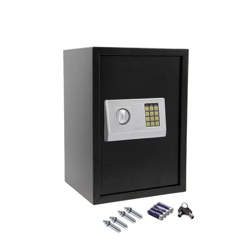 Cheffinger Tresor mit elektronischem Zahlenschloss - 43 Liter - Sicherer Tresor (30 x 35 x 50 cm) mit 43 Litern Stauraum, elektronischem Schloss und Notöffnung. Ideal für Bargeld, Schmuck und Dokumente – flexibel durch herausnehmbares Regal.