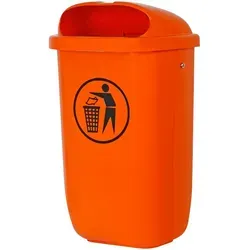 STIER Abfallbehälter 50 L mit Regenhaube von STIER