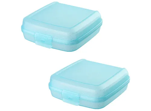 Engelland Lunchbox Brotdose mit Klickverschluss, Kunststoff (BPA-frei), (Vorteils-Set, 2-tlg., Ideal für Schule, Kindergarten und Arbeit), BPA frei, robuster Kunststoff, spülmaschinengeeignet