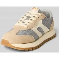 Gant Sneaker Lederimitat/Textil in Beige/Grau - Größe 39 EU - Sneaker aus Lederimitat und Textil, ideal für lässige Outfits. Bequem mit Schnürung und runden Schuhspitzen für den perfekten Tragekomfort.