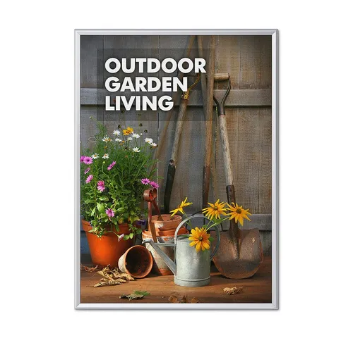 Showdown Displays Klapprahmen 100x140cm silberfarben - Robuster Klapprahmen in Silber für die einfache Präsentation von Plakaten. Ideal für Messen und Veranstaltungen, leicht zu handhaben und im modernen Design.