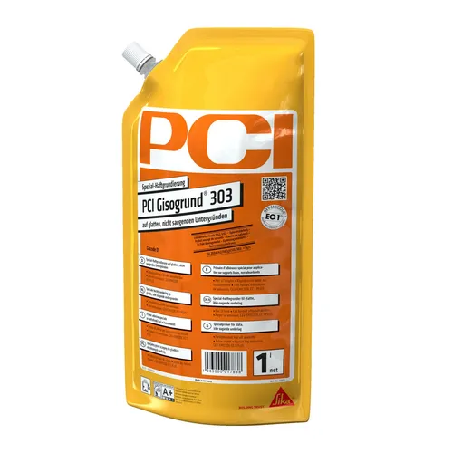 PCI Gisogrund 303 1L Flächengrund - Flächengrund für Fliese auf Fliese, sorgt für optimale Haftung auf nichtsaugenden Untergründen, ideal für Renovierungen und Neubauten.