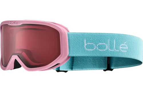 Bollé INUK Ski-Maske für Kinder – Rosa und Matt Blau - Skibrille für Kinder mit Vermillon Bildschirm Kat. 2, bietet klare Sicht und 100% UV-Schutz. Mit Antibeschlag-Beschichtung und belüftetem Rahmen für hohen Tragekomfort.