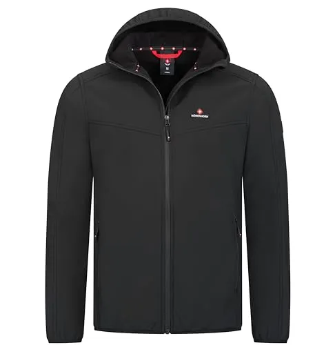 Höhenhorn Alpberg Herren leichte Softshell Jacke Outdoor Schwarz Gr. 3XL