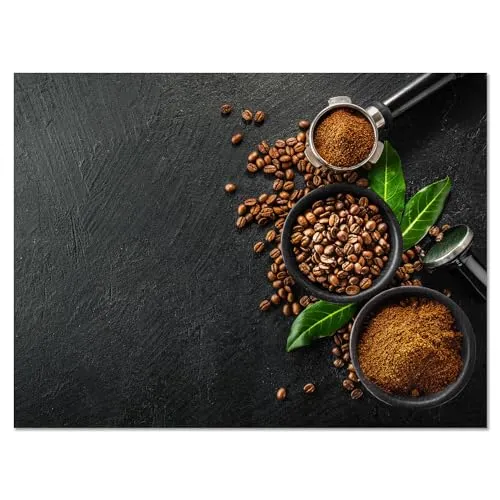 Küchen-Rückwand Spritzschutz I Kaffe Dekor matt I 80 x 60 x 0.3 cm I dv1397