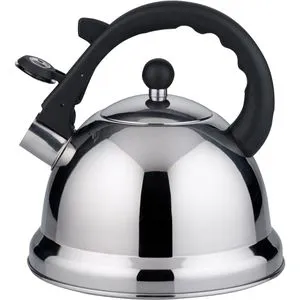 ELO Wasserkessel 63928 Ronda - Edelstahl, 2,4 Liter - Geschirr - Hochwertiger Edelstahlwasserkessel mit induktionsgeeignetem Kapselboden und praktischem Klappmechanismus für müheloses Ausgießen.