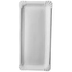 Pappe Pure Eckige Teller 11 x 24 cm - Nachhaltige flache Pappteller aus 100 % Frischfaserkarton, lebensmittelecht und FSC®-zertifiziert - ideal für umweltbewusste Feiern.