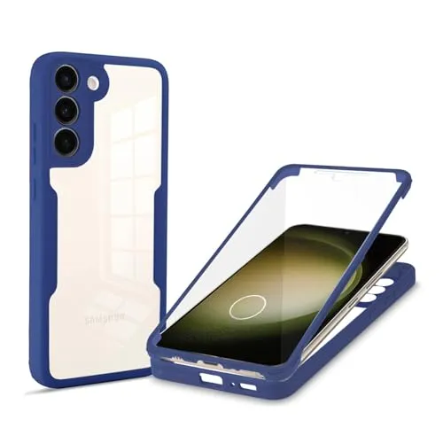 Grad Hülle Kompatibel mit Samsung Galaxy S23 | Handyhülle mit eingebautem Displayschutz für Galaxy S23 | Blau 360