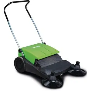 Cleancraft Kehrmaschine HKM 800 - Manuell mit 80cm Kehrbreite - Effiziente Kehrmaschine für Flächen bis 2800 m²/h. Mit 40L Auffangbehälter und 2 Seitenbesen für randnahes Kehren. Ideal für ganzjährigen Einsatz!