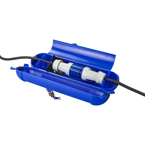 Sicherheitsbox für CEE Stecker blau
