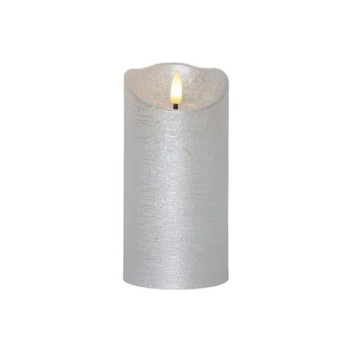 Star Trading LED Echtwachskerze ,Flamme Rustic' , Batterien, Timer, warmweiß fla