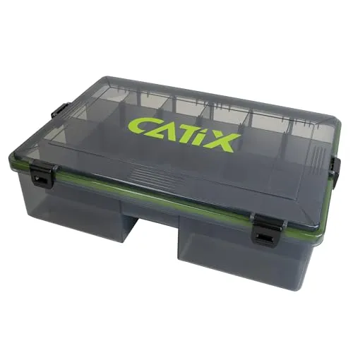 Catix ® Lure Box Deep Zubehörbox - Wasserdicht, UV-geschützt, Perfekte Aufbewahrung für Kunstköder