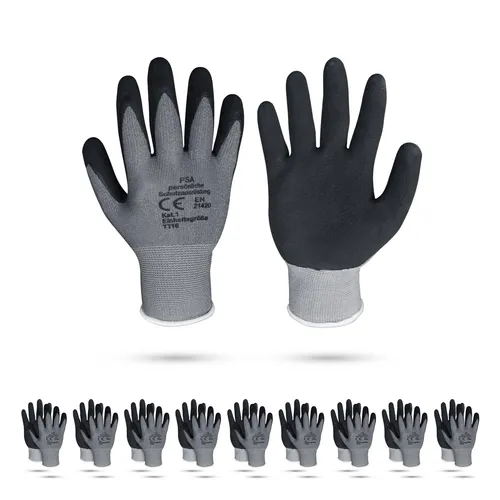 Arbeitshandschuhe 10 Paar Latex One Size Garten Handschuhe Montagehandschuhe KFZ