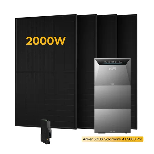 Powerness® Balkonkraftwerk mit Speicher – Anker SOLIX Solarbank 4 E5000 Pro