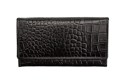 Josephine Osthoff Geldbörse Damen Leder Länglich mit RFID-Schutz - Herren-Geldbörse aus hochwertigem Leder, bietet sicheren RFID-Schutz und zahlreiche Fächer für Karten und Geld. Ideal für den täglichen Gebrauch und als Geschenk.