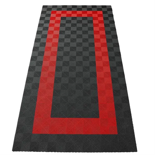 Produktbild RAMROXX Performance Bodenfliesen Garagenboden Floor 2,8mx5,6m Grau Rot Set3