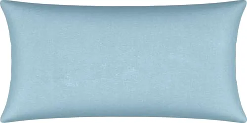Erwin Müller Kissenbezug, Kissenhülle Single-Jersey Murnau - hellblau Größe 40x80 cm - bügelfrei, strapazierstark, elastisch, mit Reißverschluss