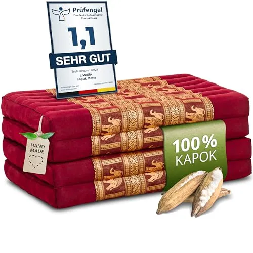 livasia Klappmatratze aus Kapok in rot von livasia