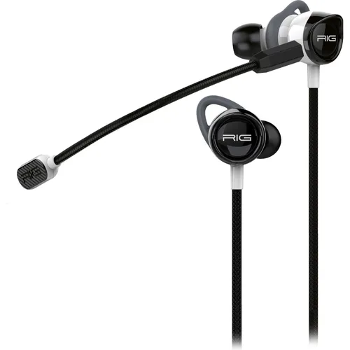 NACON - RIG 200HS White - Gaming-Headset für PS5 & PS4, bietet beeindruckenden Klang mit 9-mm-Treibern, abnehmbares Mikrofon und komfortable Silikon-Ohrstöpsel für stundenlanges Spielen.