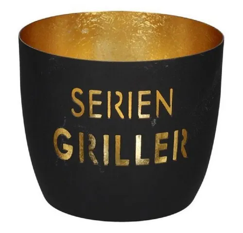 Giftcompany Kerzenhalter Windlicht Madras Serien Griller Schwarz Gold