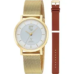 ETT Eco Tech Time Funk Solar Damen Uhr - Elegante Damenuhr mit Solar Funk Antrieb und praktischem Bandwechsel ohne Werkzeug. Für jeden Kauf wird ein Baum im Regenwald gepflanzt. Ideal für umweltbewusste Frauen!