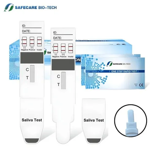 Safecare Bio-Tech Drogen-Schnelltest Drogentest Schnelltest THC Speichel - Lollytest, 1 Messparameter, Speichelprobe, 5-tlg., THC-Drogentest, Schnelle Ergebnisanziege, Hohe Präzision und Zuverlässigkeit