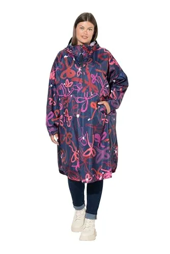 Laurasøn Funktions-Regencape Unisex mit Kapuze - Salsa 1Size 844955530-1 - Wasserdichtes und winddichtes Funktionscape mit verstellbarer Kapuze und Langarm-Design. Ideal für wechselhaftes Wetter und optimalen Schutz.