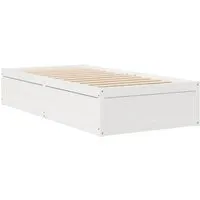 vidaXL Massivholzbett 90x200 cm aus Kiefernholz - Modernes Bettgestell aus stabilem Kiefernholz für eine langlebige Nutzung. Ideal zur individuellen Gestaltung deines Schlafzimmers – Matratze nicht enthalten.