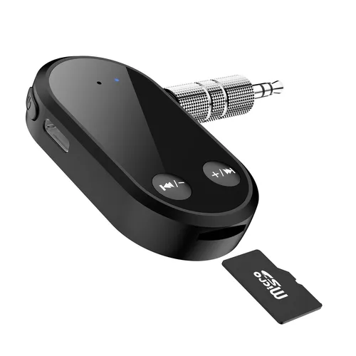 E25C Bluetooth 5.0 Audio Empfänger AUX 3,5mm Adapter mit TF Karten Slot für Auto