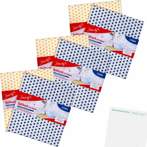 Jeden Tag Spültuch mit Noppen 38x35cm 3er Pack 3x2Stk Packung usy Block