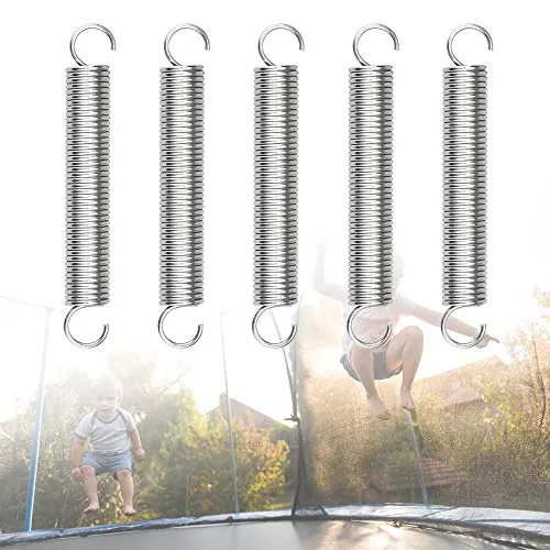 KLYNGTSK 2 Stück Zugfeder Edelstahl Verlängerungsfeder Spannungsfeder Zugfeder mit Haken Spannfeder 70mm Druckfeder Sprungfedern Trampolin Stahlfeder Spiralfeder für Industrie, Fertigung