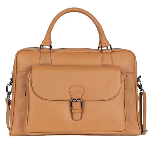 MANTA Echtleder Business-Tasche, Handgearbeitete Aktentasche aus Leder, Stilvoll & Modern, 16-Zoll Laptoptasche, Elegante Notebooktasche, Umhängetasche, Dokumententasche, Schultertasche, Laptop-Sleeve