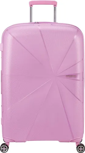 American Tourister® Hartschalen-Trolley STARVIBE 77 - Großer Koffer mit 4 Doppelrollen und TSA-Zahlenschloss, ideal für sicheres Reisen. Pflegeleichtes Polypropylen und 99 l Volumen in modernem metallic pastel lavender.