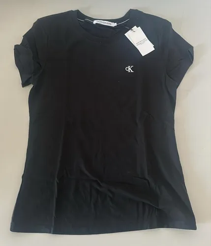 Calvin Klein Jeans Damen T-Shirt Kurzarm Ck Embroidery